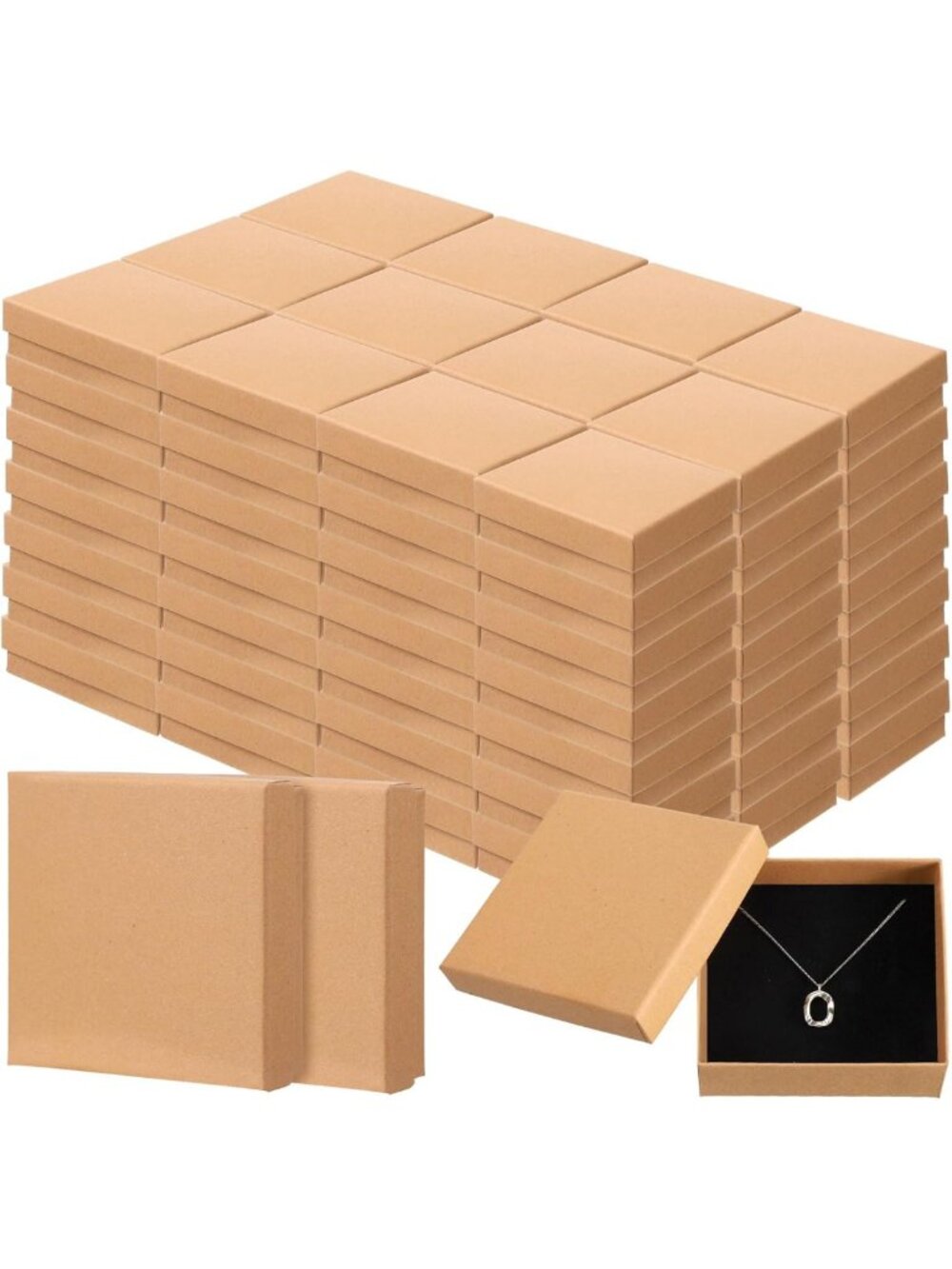 100 Pcs Elegant Jewelry Gift Boxes - Perfect for Rings, Necklaces & More